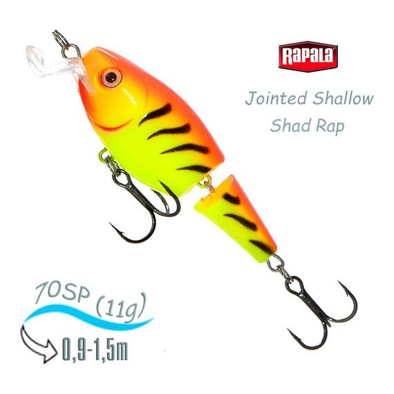 Воблер RAPALA Jointed Shallow Shad Rap 07, HT, Цвет: HT, Вес гр: 11, Длина, мм: 70 мм, фото 
