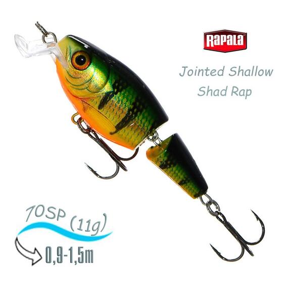 Воблер RAPALA Jointed Shallow Shad Rap 07, P, Цвет: P, Вес гр: 11, Длина, мм: 70 мм, фото 