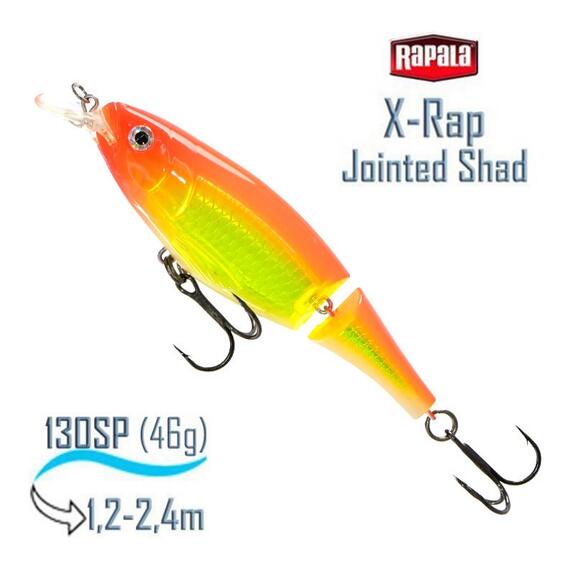 Воблер RAPALA X-Rap Jointed Shad 13, HH, Цвет: HH, Вес гр: 46, Длина, мм: 130 мм, фото 