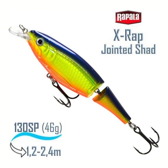 Воблер RAPALA X-Rap Jointed Shad 13, HS, Цвет: HS, Вес гр: 46, Длина, мм: 130 мм, фото 