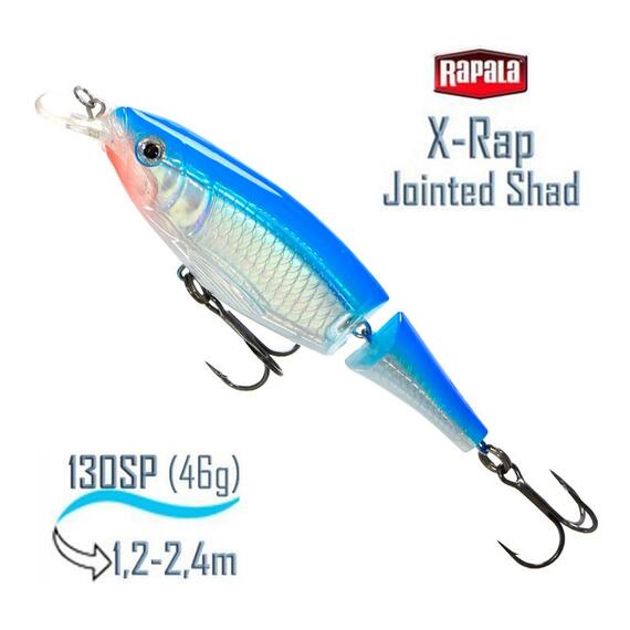 Воблер RAPALA X-Rap Jointed Shad 13, SB, Цвет: SB, Вес гр: 46, Длина, мм: 130 мм, фото 