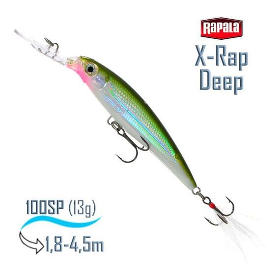 Воблер RAPALA X-Rap Deep 10, OG, Цвет: OG, Вес гр: 13, Длина, мм: 100 мм, фото 