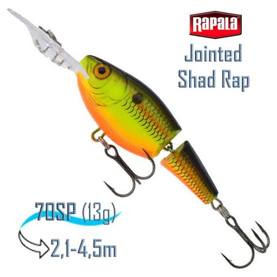 Воблер RAPALA Jointed Shad Rap 07, CB, Цвет: CB, Вес гр: 13, Длина, мм: 70 мм, фото 