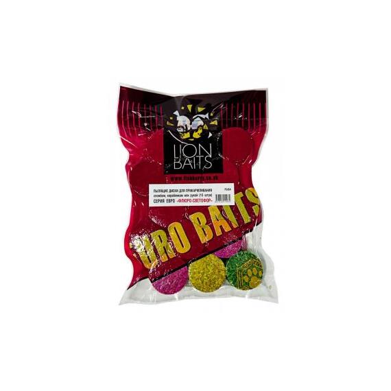 Lion baits Пылящие диски для прикармливания Флюро-Светофор "Рыба" 15шт, Вкус для группировки: Рыба, фото 
