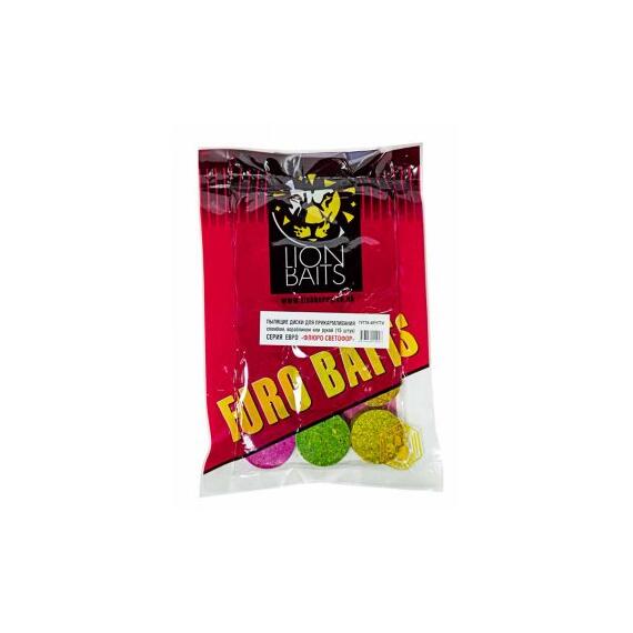 Lion baits Пылящие диски для прикармливания Флюро-Светофор "Тутти-фрутти" 15шт, Вкус для группировки: тутти-фрутти, фото 