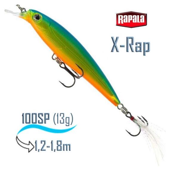 Воблер RAPALA X-Rap 10, PRT, Цвет: PRT, Вес гр: 13, Длина, мм: 100 мм, фото 