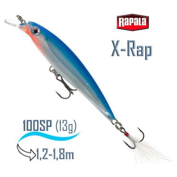 Воблер RAPALA X-Rap 10, SB, Цвет: SB, Вес гр: 13, Длина, мм: 100 мм, фото 