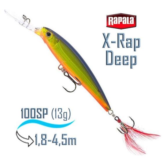 Воблер RAPALA X-Rap Deep 10, HS, Цвет: HS, Вес гр: 13, Длина, мм: 100 мм, фото 