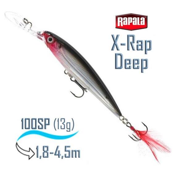 Воблер RAPALA X-Rap Deep 10, S, Цвет: S, Вес гр: 13, Длина, мм: 100 мм, фото 
