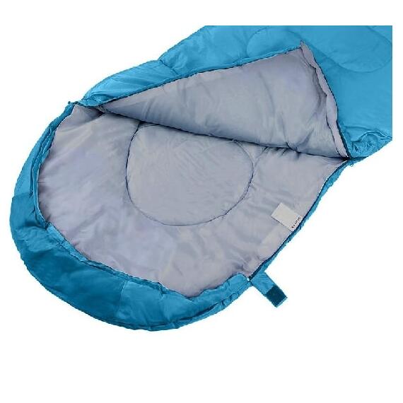 Спальный мешок ACAMPER BERGEN 300г/м2 небесно-голубой, фото , изображение 4