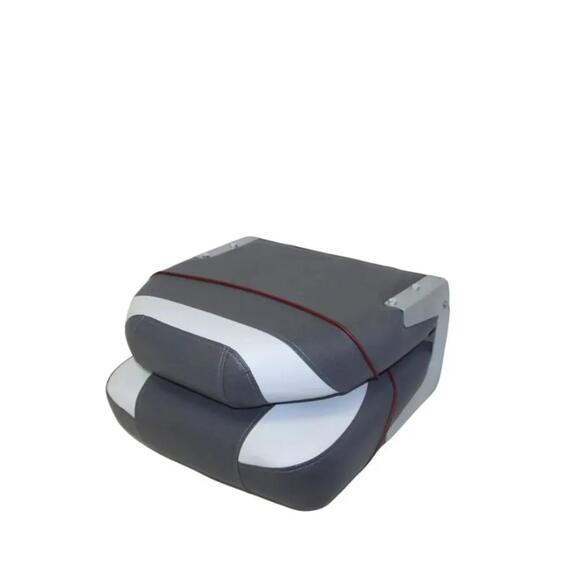 Кресло складное с поворотным механизмом Патриот Люкс, черный/темно-серый/светло-серый/вишневый кант, фото , изображение 3