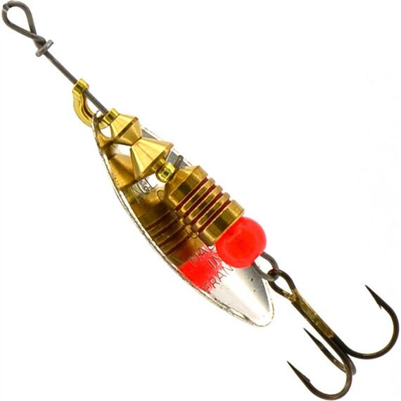 Блесна Mepps Aglia Long Rainbow 2 AG серебро/бел.наклейка 7g (D48), фото , изображение 2