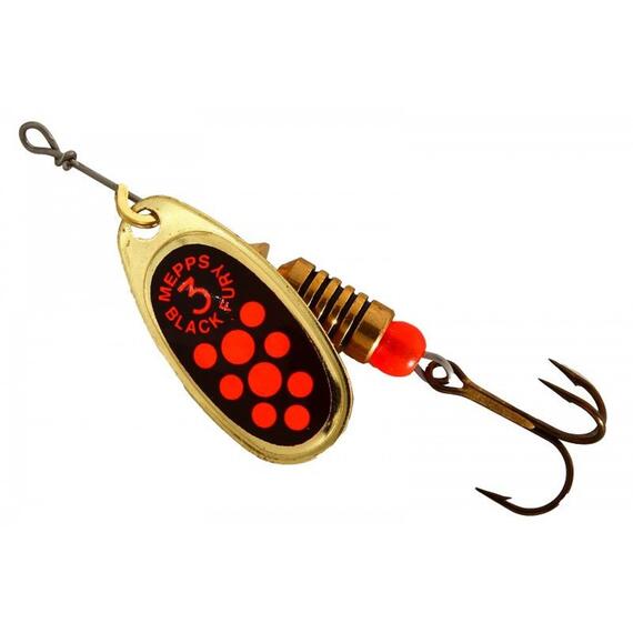 Блесна Mepps Black Fury 2 Orange OR золото/красн.точ 4,5g (D33), фото 