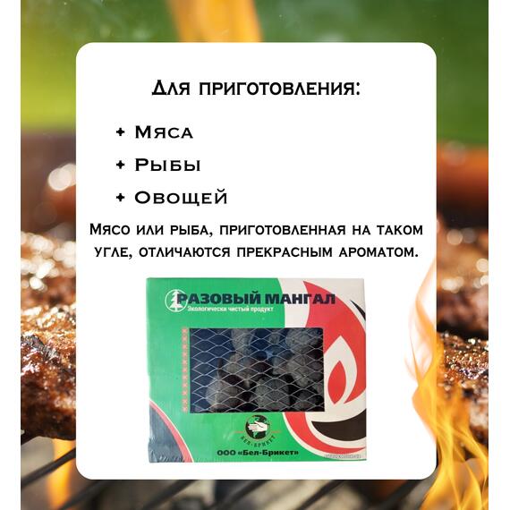 Мангал одноразовый Bay 1кг, фото , изображение 3