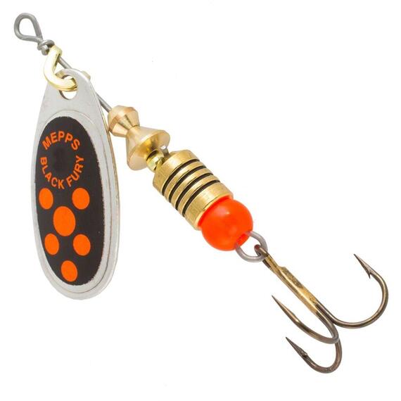 Блесна Mepps Black Fury 2 Orange AG серебро/красн.точ 4,5g (D30), фото 