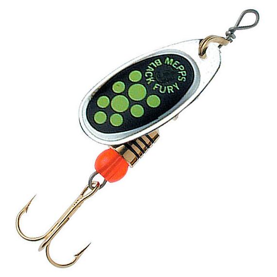 Блесна Mepps Black Fury 1 Chart AG серебро/зел.точ 3.5g (C24), фото 