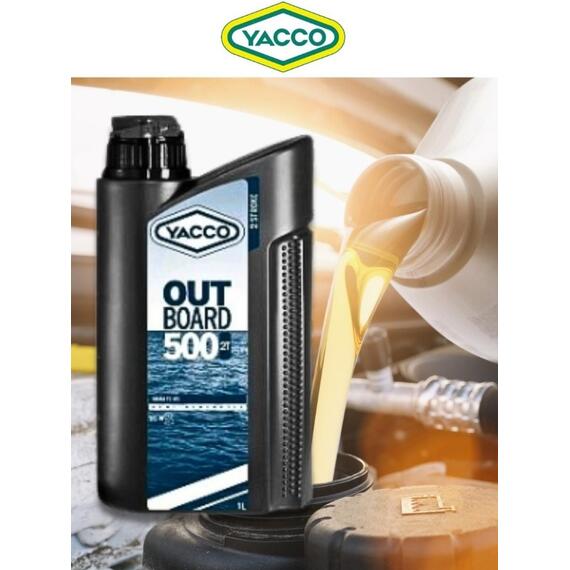 Масло моторное Yacco 2T outboard 500 NMMA TC-W3 полусинткетика 1л, фото 