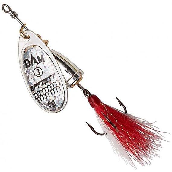 Блесна вращающаяся DAM FZ Executor Dressed Spinner #4 8g S Reflex Silver, фото 