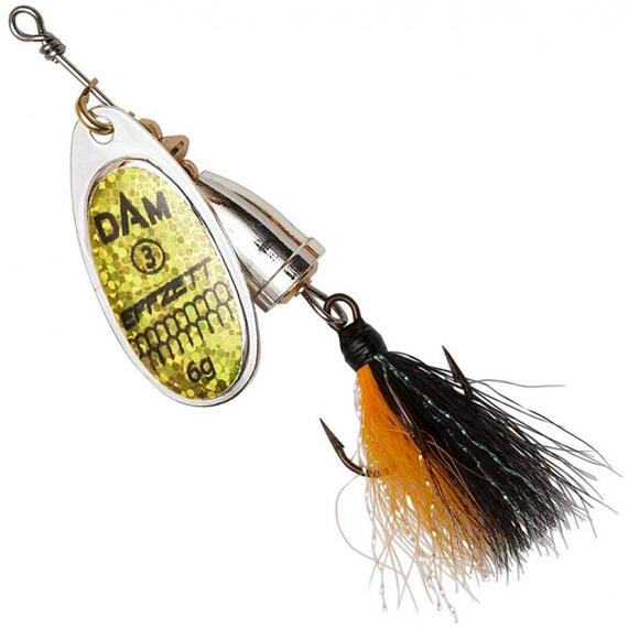 Блесна вращающаяся DAM FZ Executor Dressed Spinner #3 6g S Reflex Gold, фото 