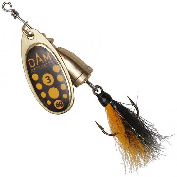 Блесна вращающаяся DAM FZ Executor Dressed Spinner #1 3g S Blacky, фото 