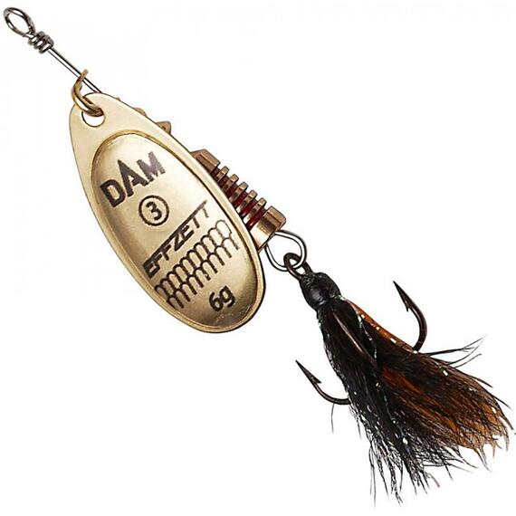 Блесна вращающаяся DAM FZ Standard Dressed Spinner #2 4g S Gold, фото 