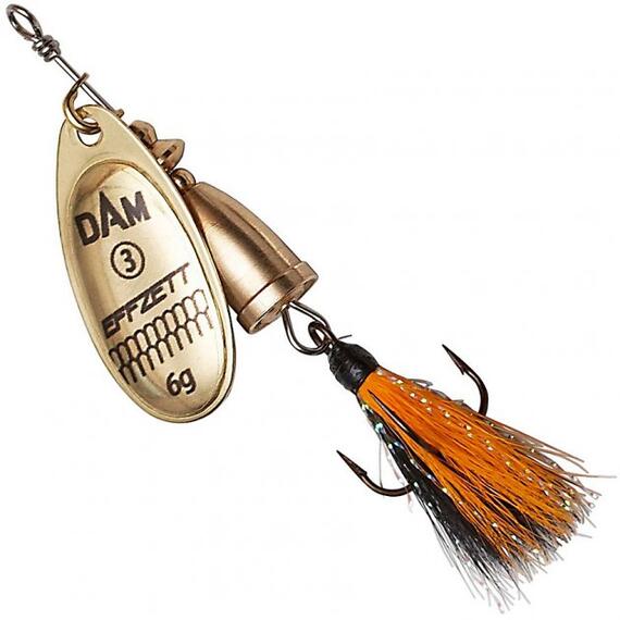 Блесна вращающаяся DAM FZ Executor Dressed Spinner #3 6g S Gold, фото 