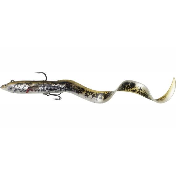 Приманка мягкая SAVAGE GEAR 4D Real Eel 20cm 38g S Olive/Pearl Php, фото 