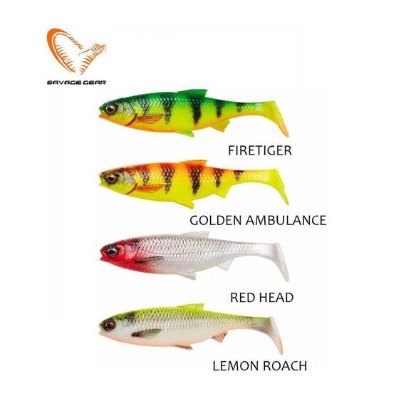 Приманка мягкая SAVAGE GEAR 3D River Roach 12cm 17g Dark Water Mix 4шт, фото , изображение 2