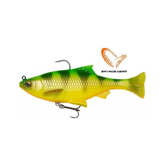 Приманка мягкая SAVAGE GEAR 3D Roach Pulsetail 10cm 17.5g S Firetiger 2pcs, фото 