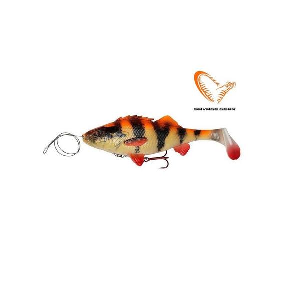 Приманка мягкая SAVAGE GEAR 4D Line Thru Perch Shad 20cm 100g SS Albino, фото 