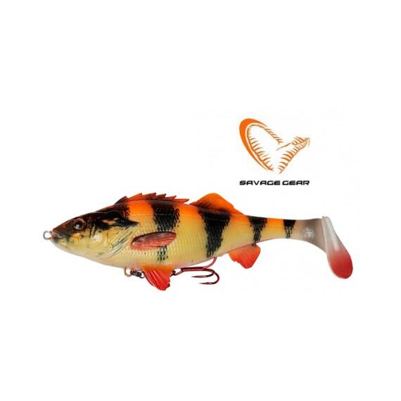 Приманка мягкая SAVAGE GEAR 4D Perch Shad 17.5cm 67g SS Albino, фото 