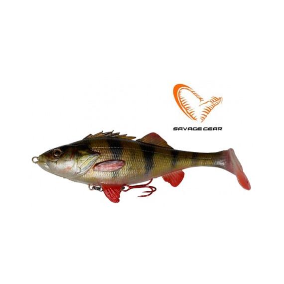 Приманка мягкая SAVAGE GEAR 4D Perch Shad 17.5cm 67g SS Perch, фото 