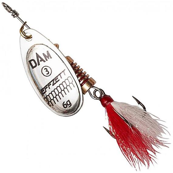 Блесна вращающаяся DAM FZ Standard Dressed Spinner #4 10g S Silver, фото 