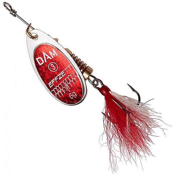 Блесна вращающаяся DAM FZ Standard Dressed Spinner #2 4g S Reflex Red, фото 