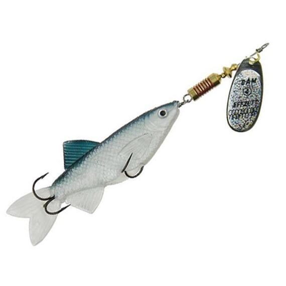 Блесна вращающаяся DAM FZ SPINNER MINNOW Silver/Blue 5g , фото 