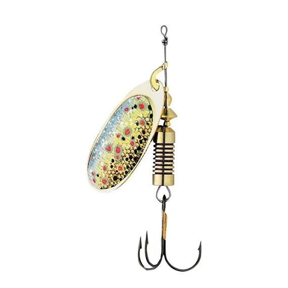 Блесна вращающаяся DAM FZ Nature 3D Spinner #5 12g S Brown Trout, фото 