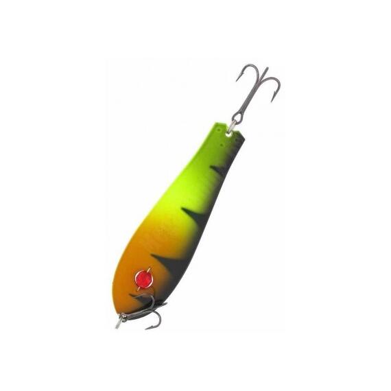 Блесна колебающаяся KUUSAMO PROFESSOR 1 Pearl 115/27 BL/GR/FYe/O-B UV, фото 