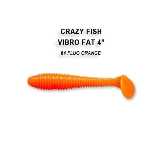 Мягкая приманка CRAZY FISH Vibro fat 4" 14-100-64-6, фото 