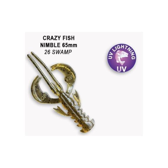 Мягкая приманка CRAZY FISH Nimble 2.5" 44-65-26-6, фото 