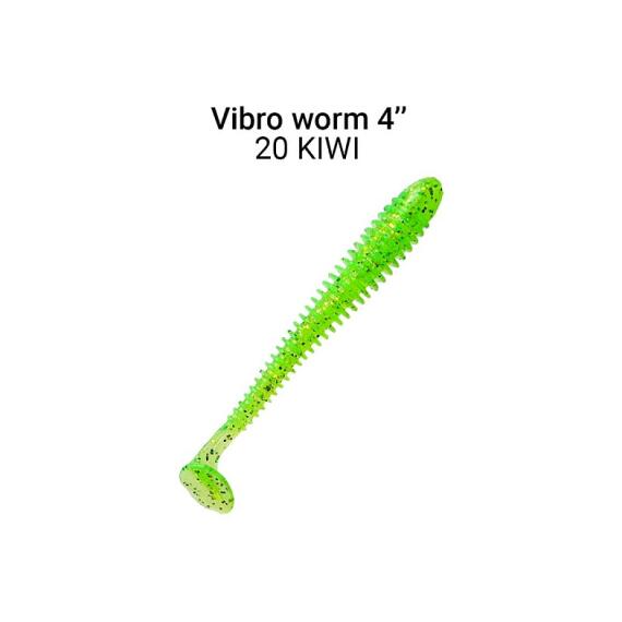 Мягкая приманка CRAZY FISH Vibro Worm 4'' 75-100-20-6, фото 