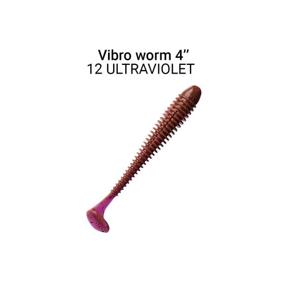 Мягкая приманка CRAZY FISH Vibro Worm 4'' 75-100-12-6, фото 