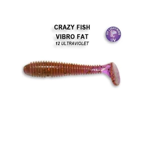 Мягкая приманка CRAZY FISH Vibro fat 2.7" 1-71-12-6, фото 