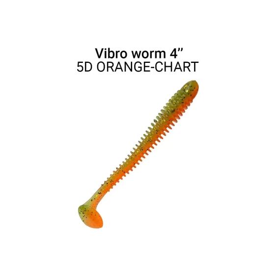 Мягкая приманка CRAZY FISH Vibro Worm 4'' 75-100-5d-6, фото 