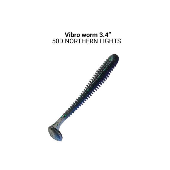 Мягкая приманка CRAZY FISH Vibro worm 3.4" 13-85-50d-6, фото 