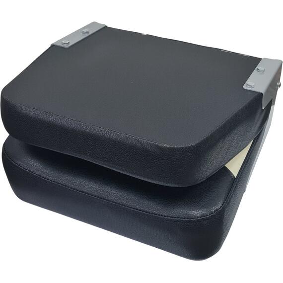 Кресло мягкое с поворотным механизмом для лодок ПВХ Патриот черный-бежевый, фото , изображение 3