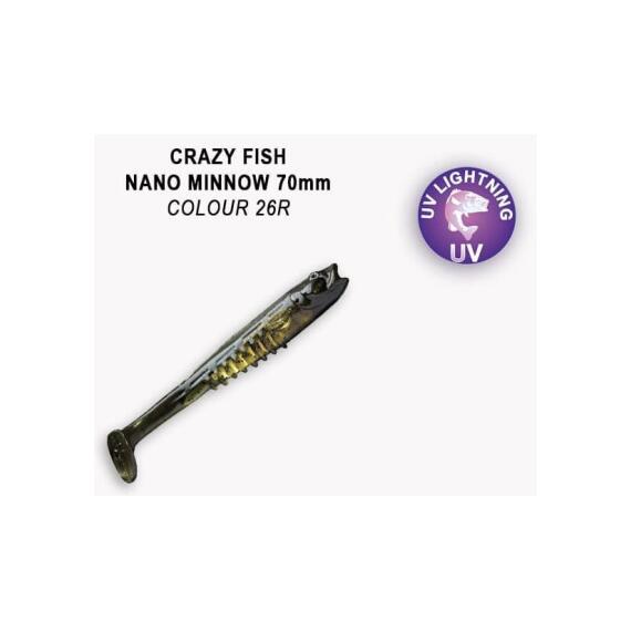 Мягкая приманка CRAZY FISH Nano Minnow 2.8" 53-70-26-7, фото 
