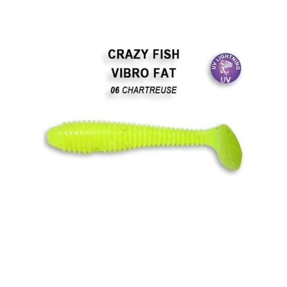 Мягкая приманка CRAZY FISH Vibro fat 2.7" 1-71-6-6, фото 