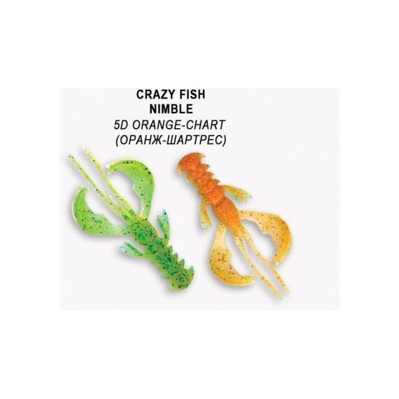 Мягкая приманка CRAZY FISH Nimble 2.5" 44-65-5d-6, фото 