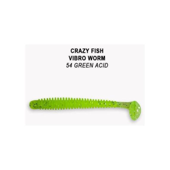 Мягкая приманка CRAZY FISH Vibro worm 2" 3-50-54-6, фото 