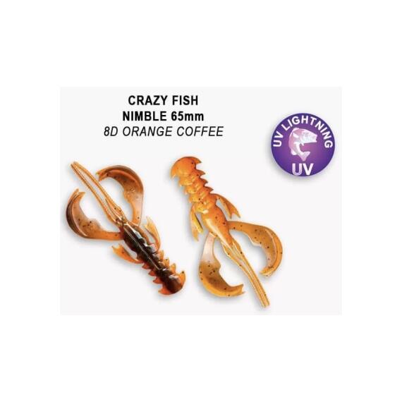 Мягкая приманка CRAZY FISH Nimble 2.5" 44-65-8d-6, фото 